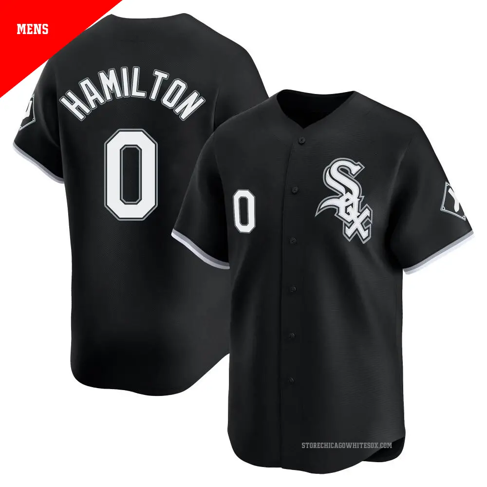 Men's ＃0 Billy Hamilton Chicago White Sox Black Limited Alternate Jersey