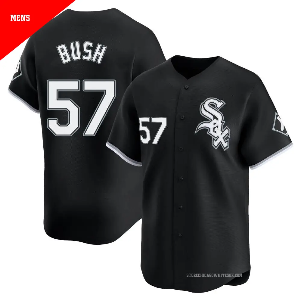 Men's ＃57 Ky Bush Chicago White Sox Black Limited Alternate Jersey