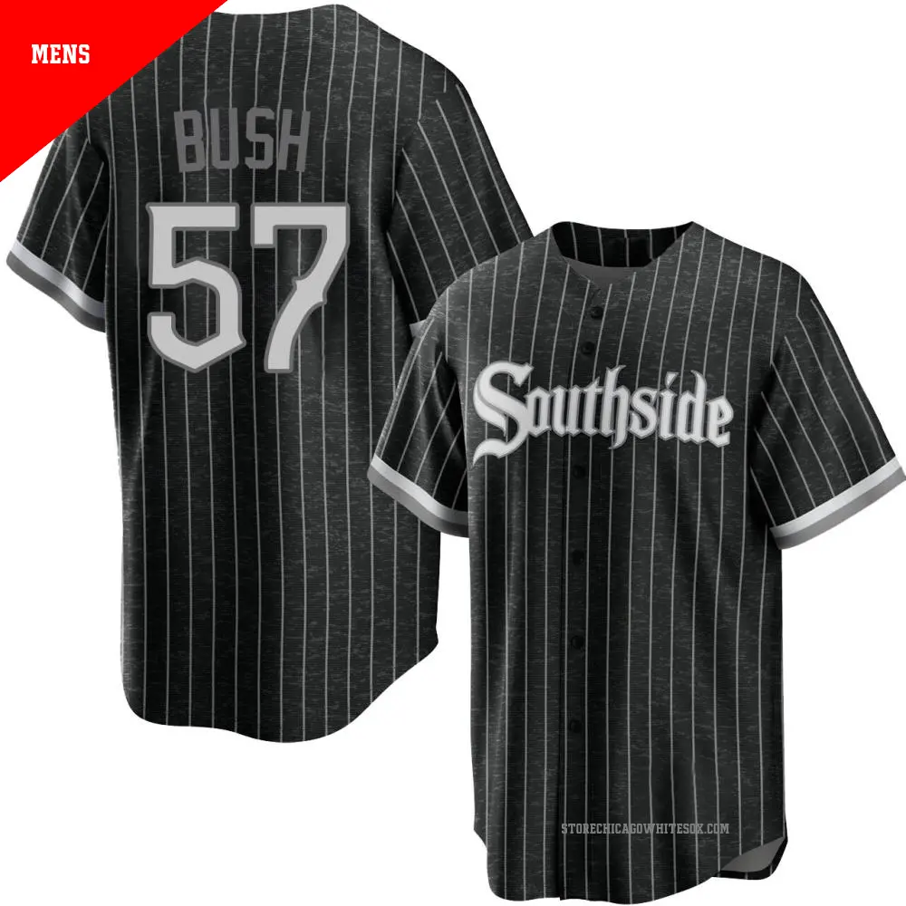 Men's ＃57 Ky Bush Chicago White Sox Black Replica 2021 City Connect Jersey