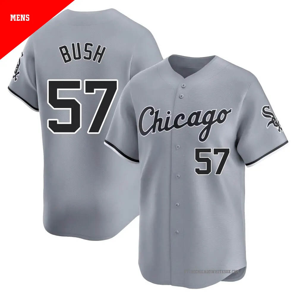 Men's ＃57 Ky Bush Chicago White Sox Gray Limited Road Jersey