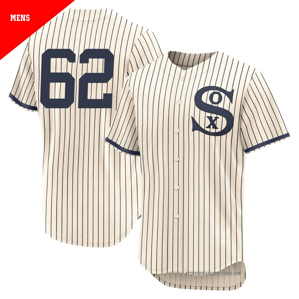 Men's ＃62 Enyel De Los Santos Chicago White Sox Cream Authentic 2021 Field of Dreams Jersey