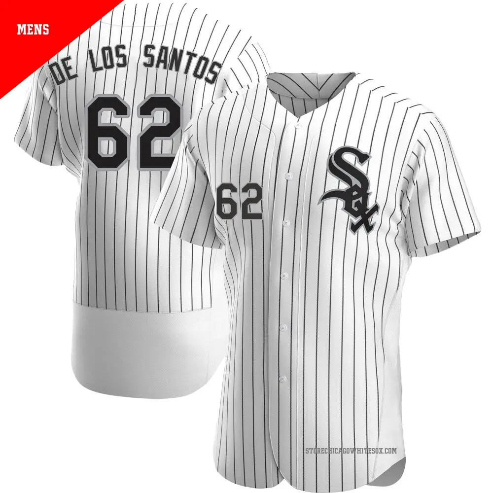 Men's ＃62 Enyel De Los Santos Chicago White Sox White Authentic Home Jersey