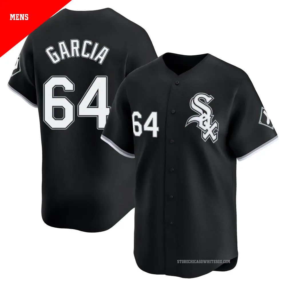 Men's ＃64 Deivi Garcia Chicago White Sox Black Limited Alternate Jersey