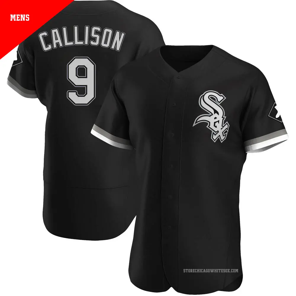 Men's ＃9 Johnny Callison Chicago White Sox Black Authentic Alternate Jersey