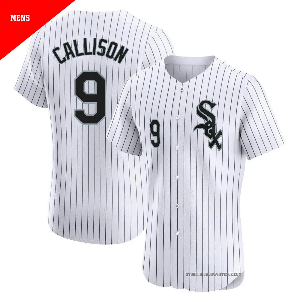 Men's ＃9 Johnny Callison Chicago White Sox White Elite Home Jersey