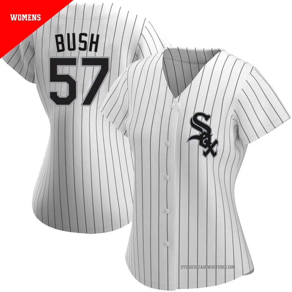 Women's ＃57 Ky Bush Chicago White Sox White Authentic Home Jersey