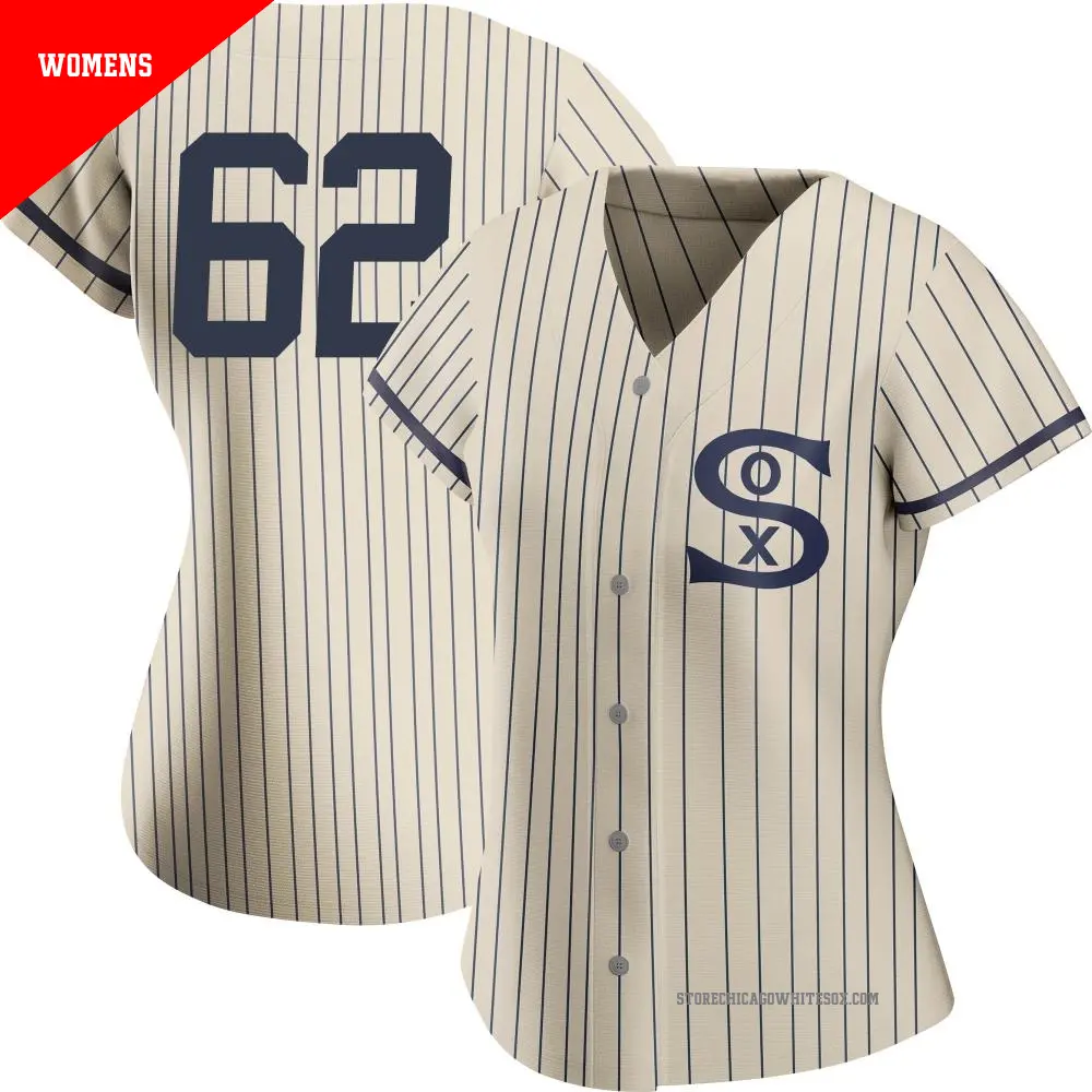 Women's ＃62 Enyel De Los Santos Chicago White Sox Cream Authentic 2021 Field of Dreams Jersey