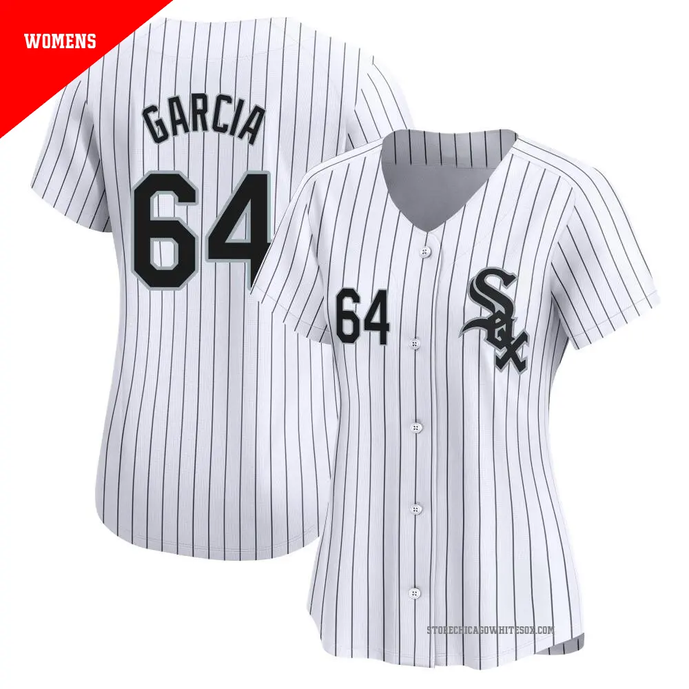 Women's ＃64 Deivi Garcia Chicago White Sox White Limited Home Jersey