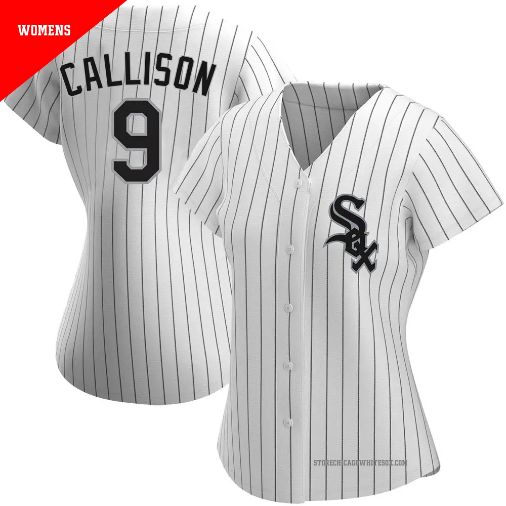 Women's ＃9 Johnny Callison Chicago White Sox White Authentic Home Jersey