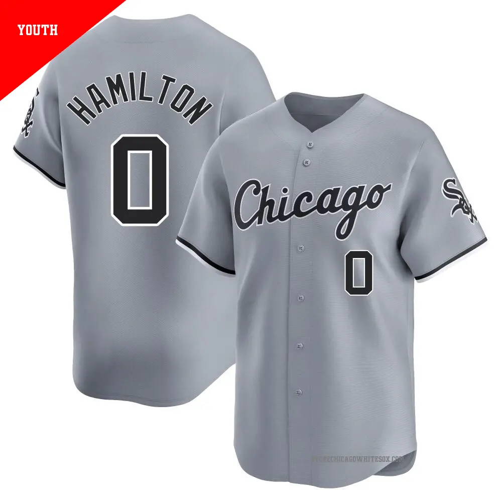 Youth ＃0 Billy Hamilton Chicago White Sox Gray Limited Road Jersey