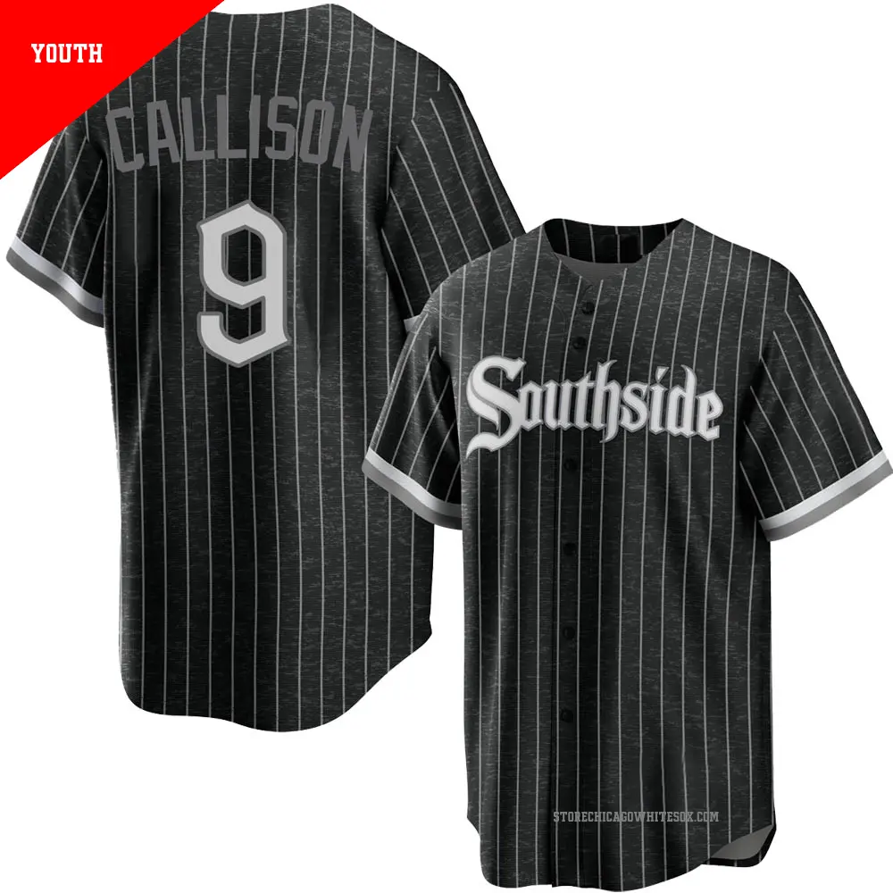 Youth ＃9 Johnny Callison Chicago White Sox Black Replica 2021 City Connect Jersey